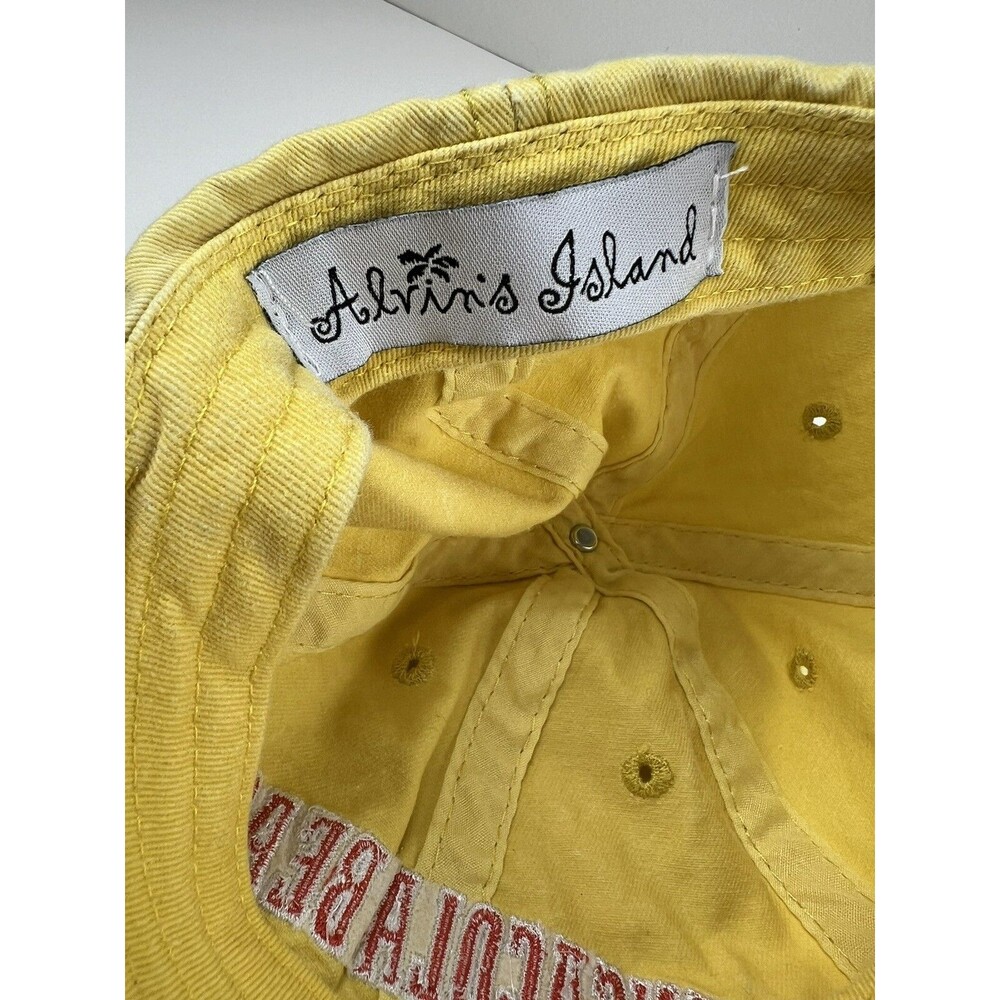 Pensacola Beach Florida Retro Baseball Hat Ball Cap Dad Collegiate Yellow & Pink - Picture 8 of 8